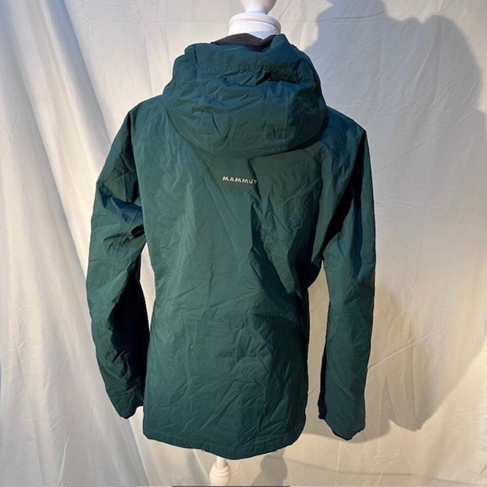 Mammut Rain Jacket Mens Size Medium Green Gray Gore-Tex Crater HS Hooded Zip Up - Picture 4 of 13